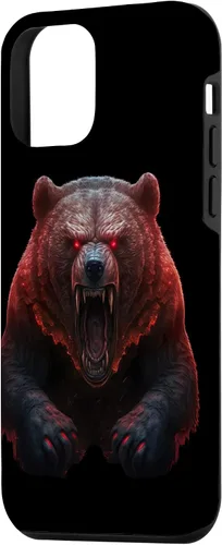 Vista 2 de Funda para iPhone 12 Mini Bear, Angry Grizzly Bear, peligroso oso de terror