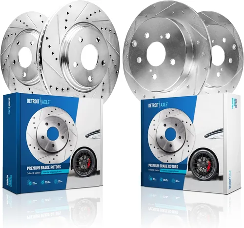 Vista 37 de Detroit Axle - Rotores de freno traseros para Toyota GR Supra BMW 230i 330e 330i 430i 530i 530i 530e 540d 540i xDrive X3 X4 Z4, rotores de freno