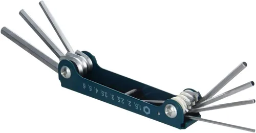 Vista 8 de Utoolmart Juego de llaves hexagonales, juego de llaves Allen 8 en 1, herramienta de reparación de llaves combinadas plegables para tornillo