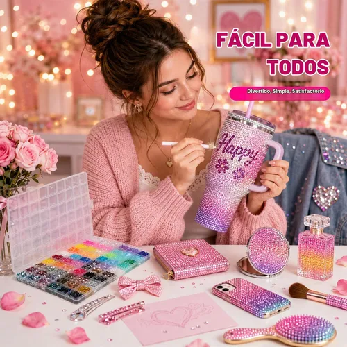 Vista 6 de 60000Pcs 60 Colors Bedazzling Kit with Rhinestones 3mm Bedazzling Gems