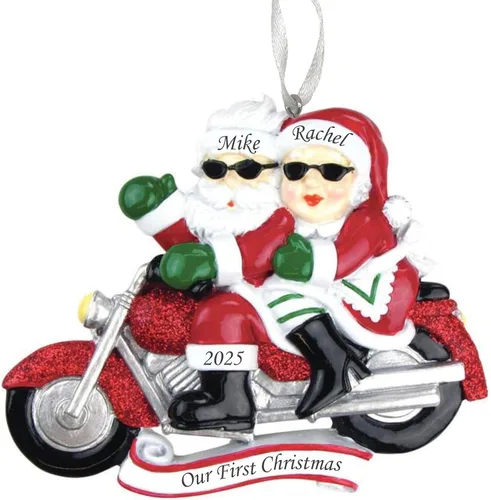 Vista 8 de 2025 Adorno de Navidad personalizado para parejas – Regalo personalizado para parejas, recién casados, parejas casadas y comprometidas – Adorno