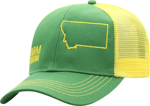 Vista 36 de John Deere Gorra de béisbol con logotipo y malla trasera con contraste, para hombre