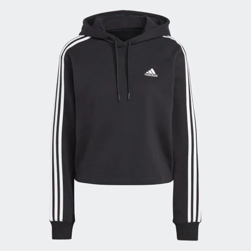 Vista 6 de adidas Sudadera con capucha de rizo francés de 3 rayas Essentials para mujer