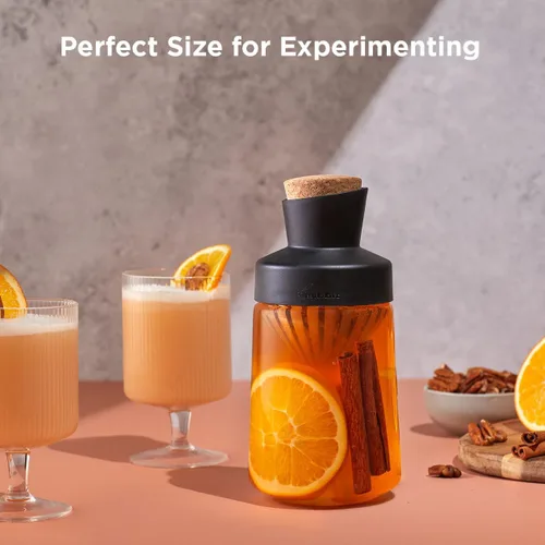 Vista 8 de Rabbit Decantador de infusión de licor, kit de infusor de alcohol y licores de 20 onzas con cesta de filtro integrada, perfecto para cócteles