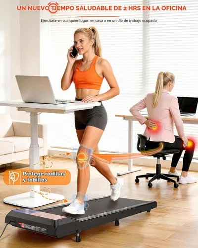 Vista 4 de Walking Pad with Incline 10% & Decline -4%, Under Desk Treadmill for Office, Portable Treadmills, Compact Treadmill for Small Space, 265lbs