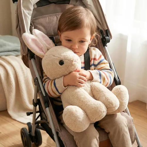 Vista 6 de WEIGEDU Animal de Peluche Relleno Conejito de 17.3 Pulgadas para Niños, Niñas y Bebés - Regalo Perfecto para Cumpleaños, Pascua y Navidad