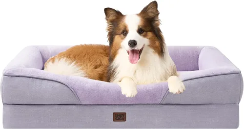 Vista 50 de EHEYCIGA Cama ortopédica para perros medianos, sofá cama de espuma viscoelástica con lados, forro impermeable y funda extraíble lavable, sofá