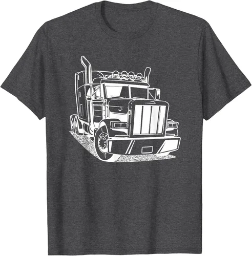 Vista 27 de Diesel Big Rig 18 Wheeler - Camiseta de camionero para camionero, Negro, S