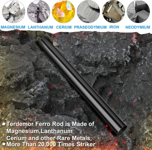 Vista 11 de 5" Ferro Rod Kit, Flint and Steel