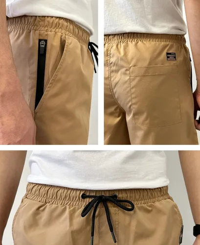 Vista 5 de Southpole Pantalones cortos de nailon resistentes al agua de secado rápido para hombre con entrepierna