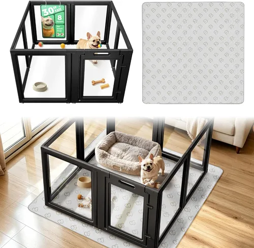 Vista 56 de FXW AuraSpace - Corralito acrílico transparente para interiores Negro