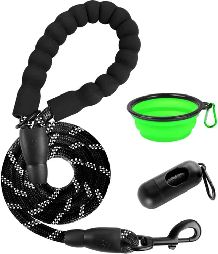 Vista 40 de BARKBAY - Correas para perros grandes, resistentes, de 4/5/6 pies, con cómoda asa acolchada y hilos altamente reflectantes para perros medianos