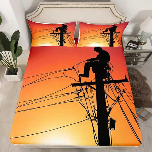 Vista 11 de Ropa de cama de 2 piezas, estilo rústico de granja, juego de ropa de cama para adolescentes y adultos, sábanas bajeras, ropa de cama ajustable