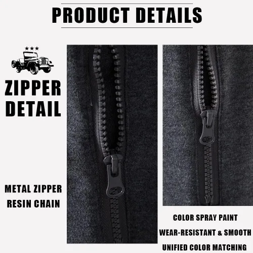 Vista 3 de BORBOON Traje deportivo casual de poliéster con cremallera completa para hombre, traje deportivo de entrenamiento para uso fresco o frío