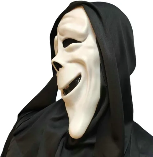 Vista 2 de KEKETOPET Máscara de Halloween de fantasma, máscara de calavera de cara completa, disfraz de Halloween para adultos, hombres y mujeres