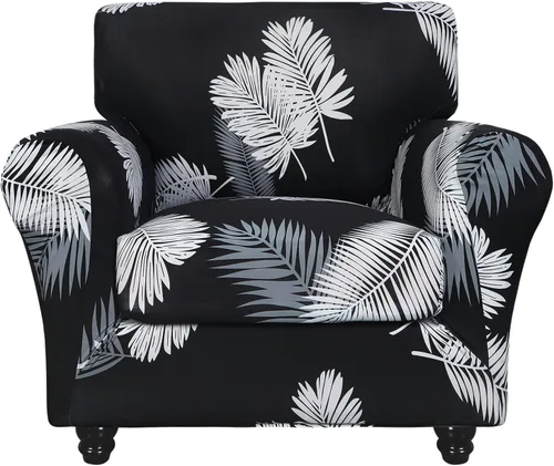 Vista 63 de SearchI Funda elástica para sofá, funda para sillón de 2 piezas con funda de cojín separada para silla, protector de muebles lavable para sala