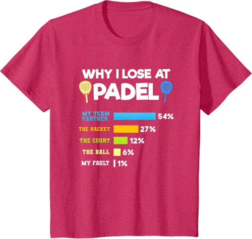 Vista 56 de Camiseta Why I Lose At Padel Answers Not My Fault