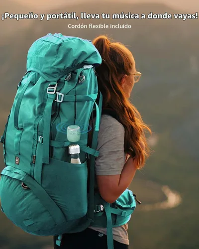 Vista 6 de Altavoz impermeable, pequeño altavoz Bluetooth con sonido estéreo y graves robustos, mini altavoces con llamada manos libres, IPX7 impermeable