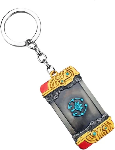 Vista 4 de MOOI Llavero Breath of the Wild, llavero de pizarra Sheikash, accesorios de cosplay para regalo de fanáticos