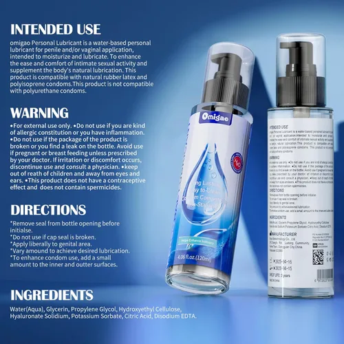 Vista 2 de Lubricante a base de agua, lubricante personal que ayuda a mejorar la intimidad para el placer sexual de larga duración para mujeres, hombres