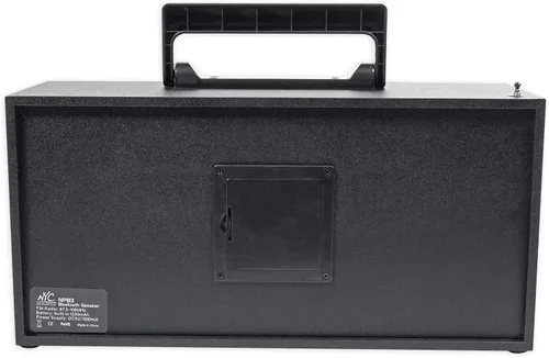 Vista 7 de NYC Acoustics NPB3 Dual 4 "Altavoz Bluetooth Boombox portátil+USB/SD/LED+Remoto, Negro