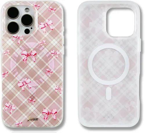 Vista 190 de Sonix x Barbie Funda para iPhone 15 Pro Compatible con MagSafe Probada para caídas de 10 pies Golden Hour