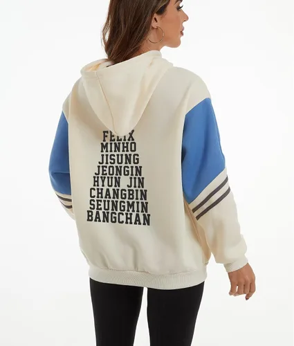 Vista 3 de JUNG KOOK SKZ - Sudadera con capucha Felix Hyunjin Bangchan, nuevo álbum, estrella de concierto, suéter de soporte, camisa Skz Merch para mujer