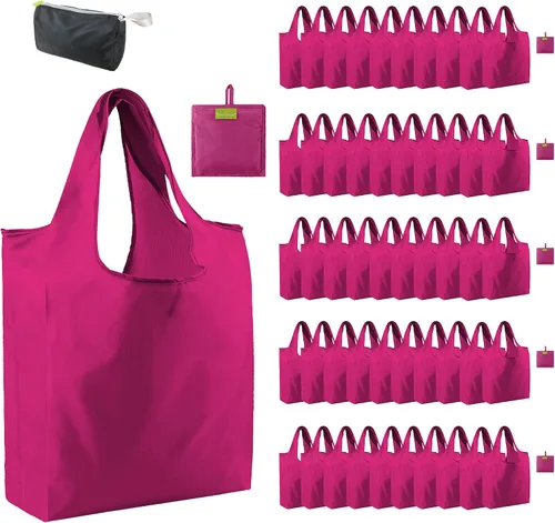 Vista 72 de BeeGreen Bolsas de comestibles reutilizables de Navidad con bolsa de almacenamiento con cremallera, paquete de 10 bolsas de compras reutilizables a