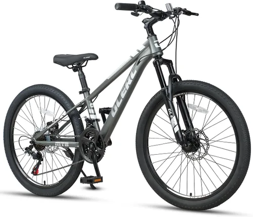 Vista 15 de Glerc Bicicleta de montaña para niños de 20, 24 y 26 pulgadas, bicicleta de montaña para niños y niñas a partir de 6 años, bicicleta Skyline de 21