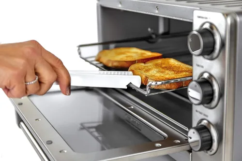 Vista 7 de Butterie Mantequillera abatible con tapa y esparcidor de cuchillos a juego para encimera con pinzas para tostadora, bandeja de mantequilla sin