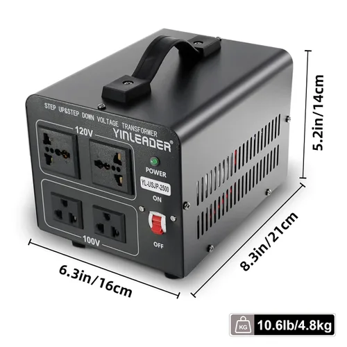 Vista 35 de 500W US al convertidor de voltaje de Japón 120V a 100V transformador reductor