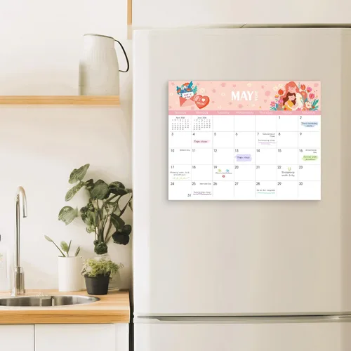 Vista 6 de SKYDUE Calendario magnético para refrigerador, calendario de refrigerador 2026-2027 - 11 x 8.5 pulgadas, 18 meses, desde noviembre de 2025 a julio
