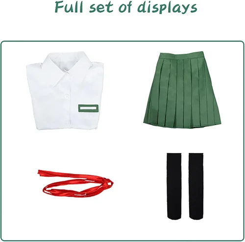 Vista 5 de Drofe Suzume cosplay uniforme escolar para niñas Falda Suzume para disfraz de Halloween