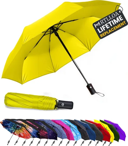 Vista 15 de MRTLLOA Paraguas de Viaje Compacto Resistente al Viento de 42/49 Pulgadas para Lluvia, Ligero, Portátil, Automático, Fuerte, Paraguas Plegable