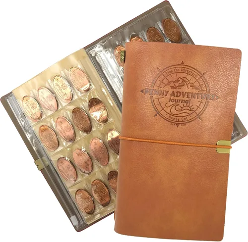 Vista 9 de Pennybandz El Penny Journal tiene capacidad para 146 monedas, el libro definitivo de colección de centavos de recuerdo para tu colección de monedas