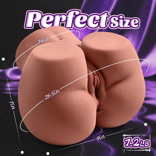 Vista 6 de Muñeca sexual masturbadora masculina de 7.3 libras para hombres, coños de bolsillo realistas con culo grande y gordo, vagina falsa con vagina