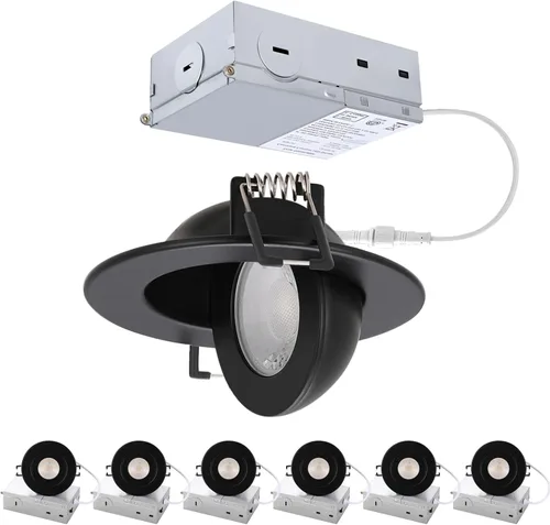 Vista 10 de POPANU 7W luces LED empotrables de 3 pulgadas con cardán giratorio, luz descendente direccional ajustable en 360°, iluminación de embutido regulable