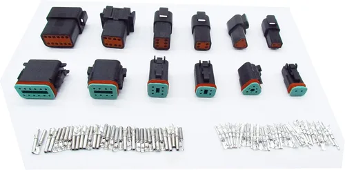 Vista 11 de 5 Sets 2Pin DT Conector kit impermeable sellado enchufe eléctrico carcasa Cable Dt Conector 22-16AWG DT04-2P DT06-2S (negro)