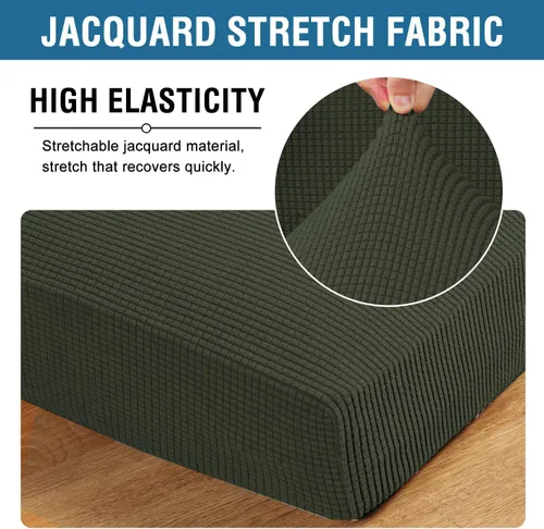 Vista 171 de H.VERSAILTEX Fundas de Cojín de Asiento Individuales Super Elásticas Fundas de Sofá Fundas de Cojín de Sofá Fundas Deslizables Juegos Tela de Sarga