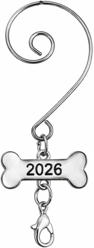 Vista 8 de My First Christmas - Adorno personalizado para foto de perro – 2025 con fecha – Adorno personalizado para cachorro – Joyas, dije de hueso fechado