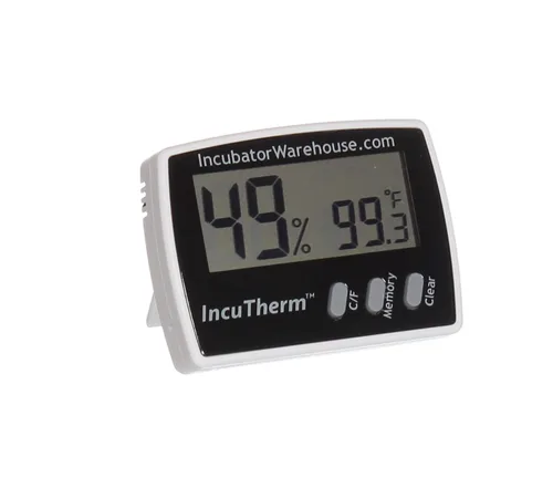Vista 3 de Termómetro e higrómetro con pantalla digital IncuTherm para incubadora de huevos