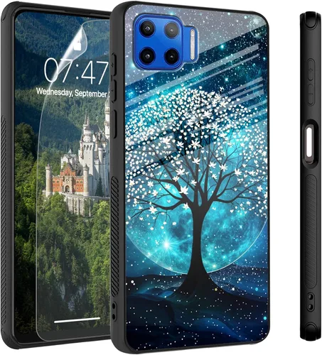 Vista 59 de Funda para Motorola Moto Edge 2022, cubierta trasera de vidrio templado con protector de pantalla, protección a prueba de golpes para Motorola Moto