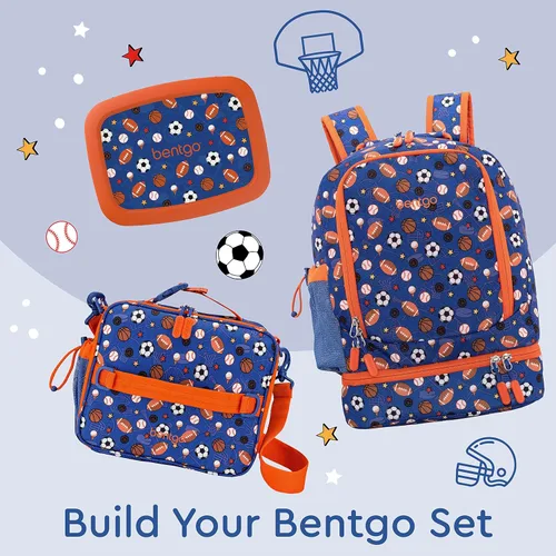 Vista 6 de Bentgo Kids Prints, 2 en 1, Mochila y lonchera aislada