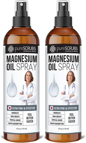 Vista 8 de Spray tópico puro de aceite de magnesio de acción rápida para pies, piel, cuerpo, absorción ultra rápida para una mejor salud, salmuera pura