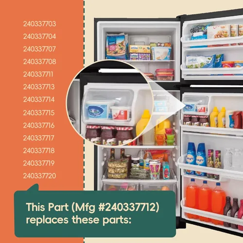 Vista 4 de 8.8 Pulgadas 240337712 Puerta de Refrigerador para Productos Lácteos Compatible con Frigidaire Crosley Kenmore, Reemplazo Exacto 240337703 240337704