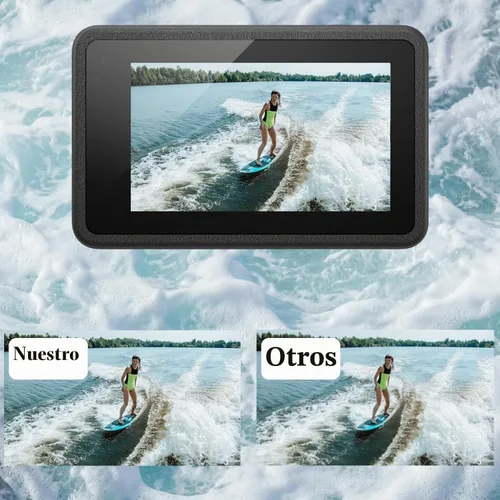 Vista 5 de PCTC Protector de pantalla para cámara DJI OSMO Action 4, protector de lente Osmo Action 4 + película de pantalla LCD de vidrio templado + cubierta