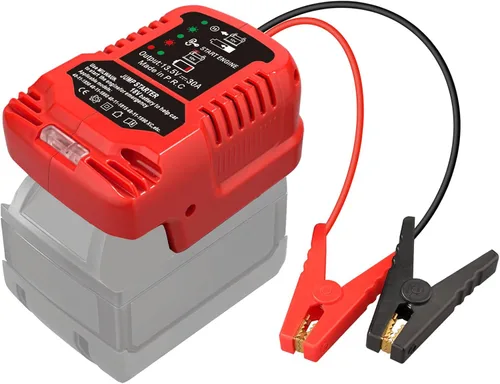 Vista 10 de Adaptador de arrancador de batería para auto para baterías Craftsman 20V V20, arrancador de batería de auto calibre 11, cables de refuerzo de auto