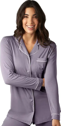 Vista 4 de Kindred Bravely Clea Bamboo Classic - Conjunto de pijama de manga larga para maternidad y lactancia