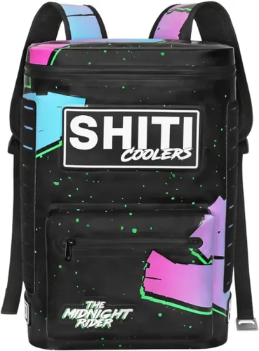 Vista 33 de SHITI Hieleras Enfriador para Camping, Viajes, Playa, Lonchera Suave para Alimentos, Bebidas y Hielo, Portátil, Impermeable, Bolsa Aislada de 24 El