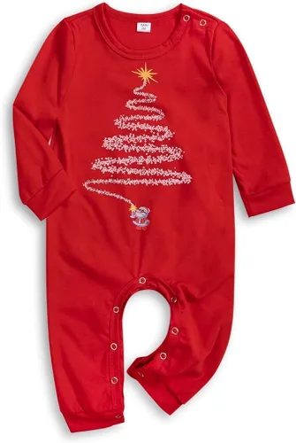 Vista 4 de Pijamas de Navidad familiares a juego, pijamas de Navidad para adultos, niños, bebés, perros, Navidad, ropa de dormir familiar